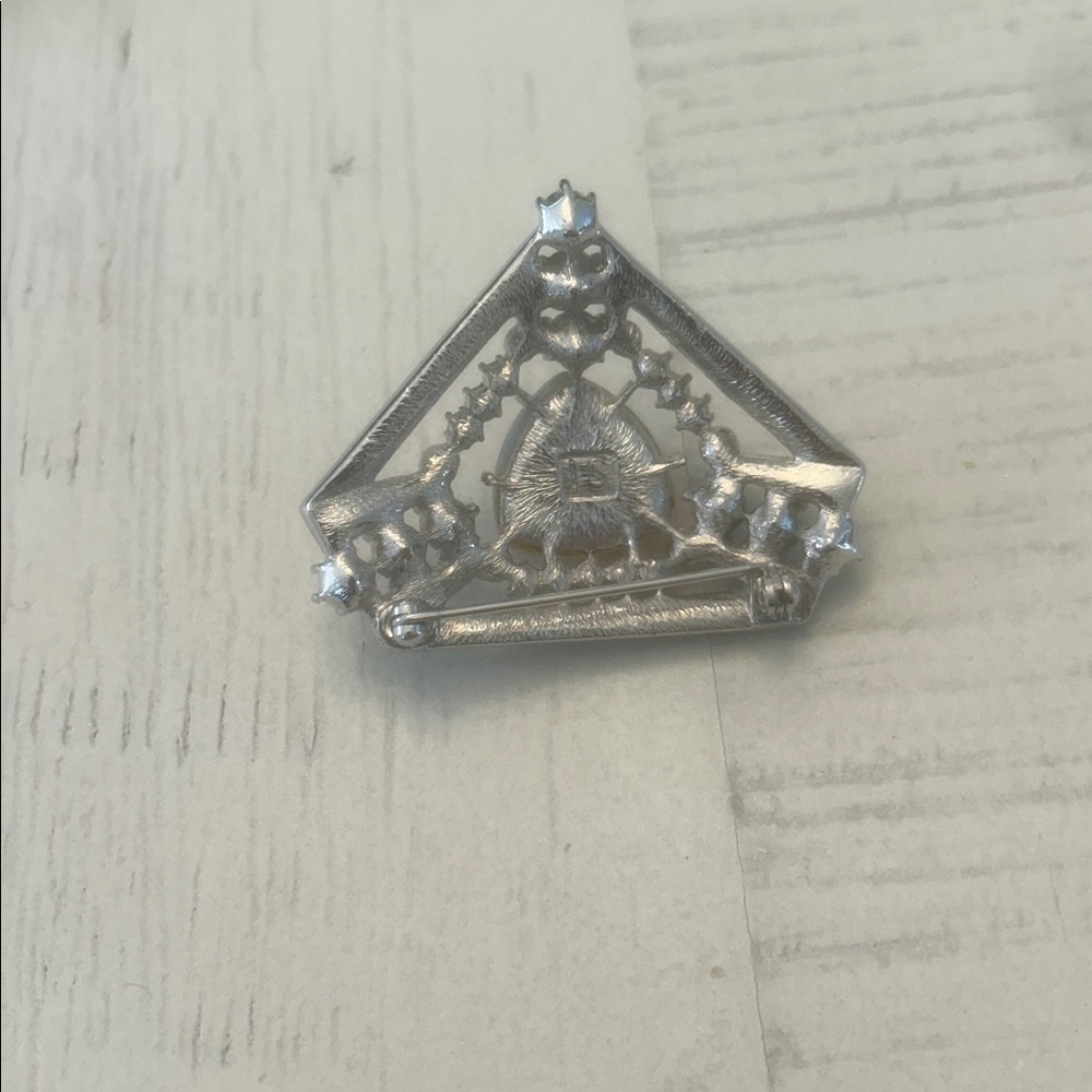 Art Deco Rhinestone SI Brooch - Picture 4 of 6